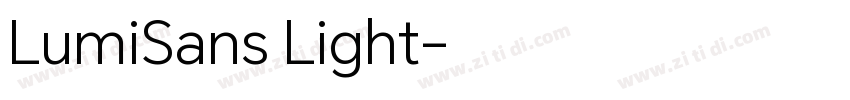 LumiSans Light字体转换